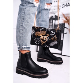 Botas negras para mujer Botas Jodhpur, Stiletto negro 2 Botas negras para mujer Botas Jodhpur, Stiletto negro 2