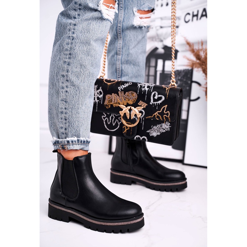 Botas negras para mujer Botas Jodhpur, Stiletto negro 2 Botas negras para mujer Botas Jodhpur, Stiletto negro 2