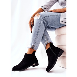 Botas Mujer Negras de Ante Numbero negro 2