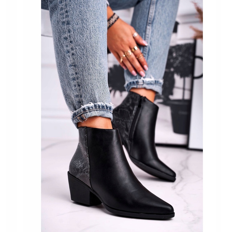 Botas de mujer Warm Black Meatown negro gris 1