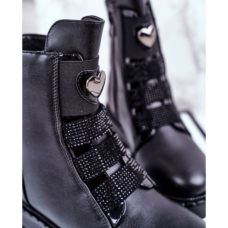 Apawwa Botas cálidas de globos negros para niños 2 Apawwa Botas cálidas de globos negros para niños 2