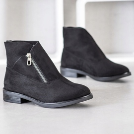 Gogo Botas de moda con cremallera. negro 3