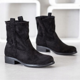 Seastar Botines de ante sin cordones negro 1