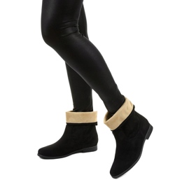 Botas sin cordones tipo gamuza negras Islevine negro 3