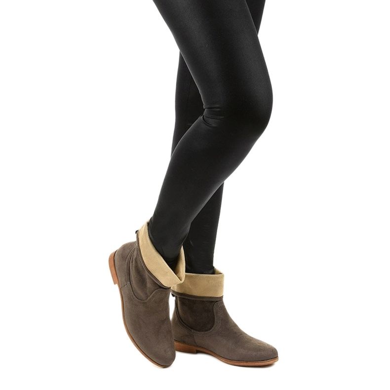 Botas sin cordones Islevine de ante caqui verde 1 Botas sin cordones Islevine de ante caqui verde 1