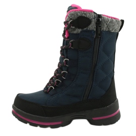 Botas de nieve con membrana American Club SN15 / 20 marino azul marino rosado gris 1