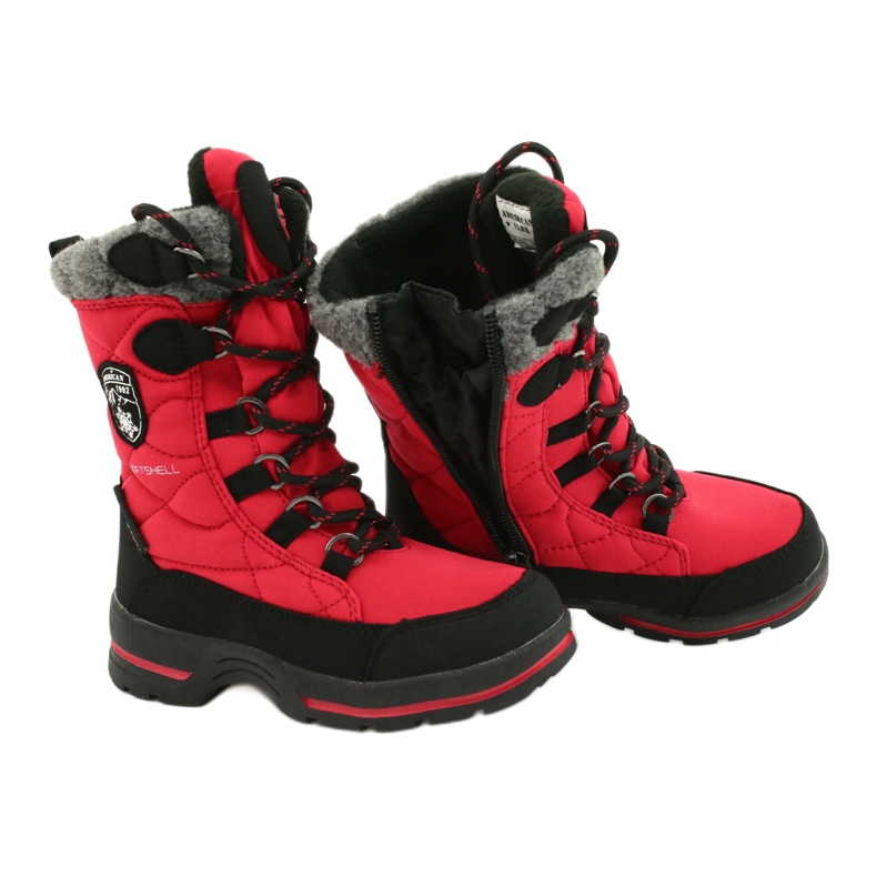 Botas de nieve con membrana American Club SN15 / 20 rojo negro gris 2