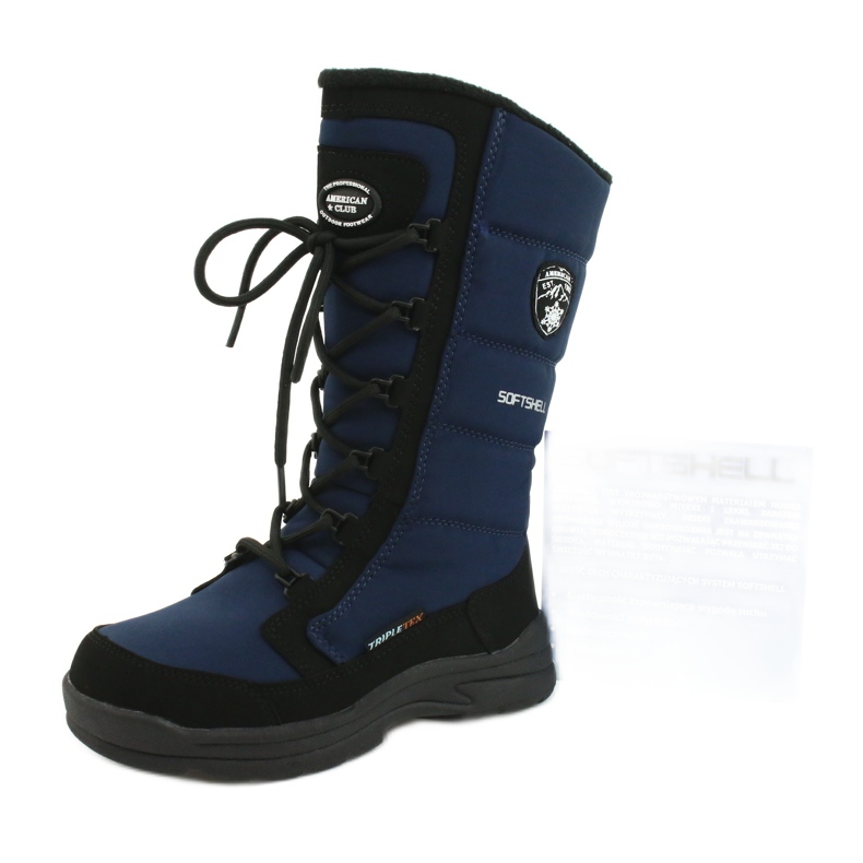 American Club Botas softshell americanas con membrana azul marino SN12 / 20 negro 5