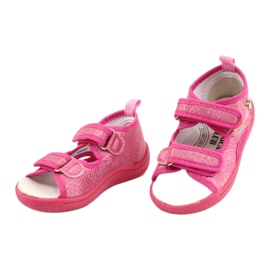 American Club Sandalias zapatillas American TEN38 / 20, plantilla de piel fucsia rosado 2