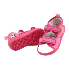 American Club Sandalias zapatillas American TEN38 / 20, plantilla de piel fucsia rosa 3