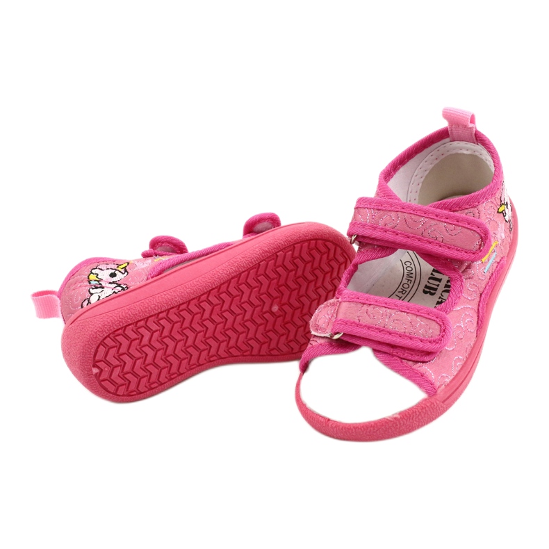 American Club Sandalias zapatillas American TEN38 / 20, plantilla de piel fucsia rosado 3