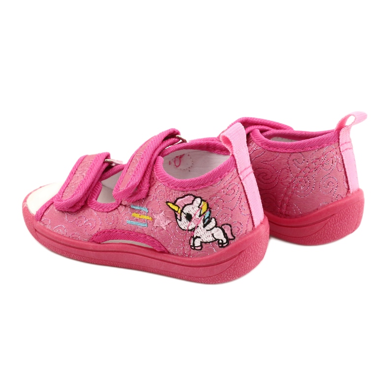 American Club Sandalias zapatillas American TEN38 / 20, plantilla de piel fucsia rosa 5