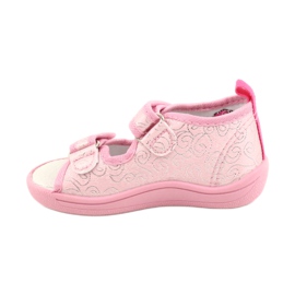 American Club Sandalias zapatillas American TEN38 / 20, inserción de cuero rosa 1