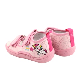 American Club Sandalias zapatillas American TEN38 / 20, inserción de cuero rosa 5