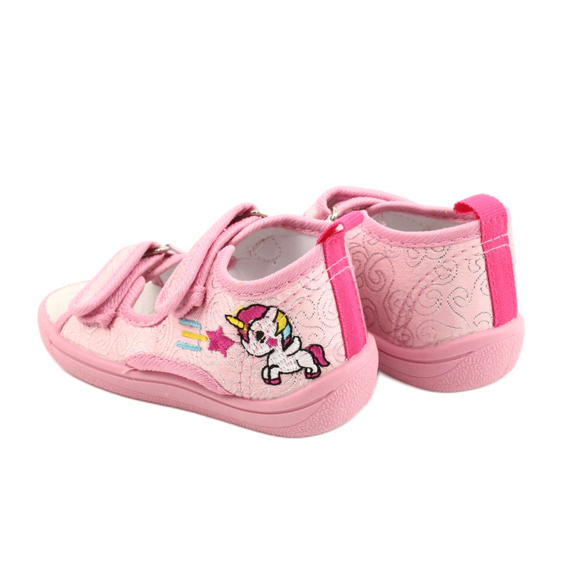 American Club Sandalias zapatillas American TEN38 / 20, inserción de cuero rosa 5