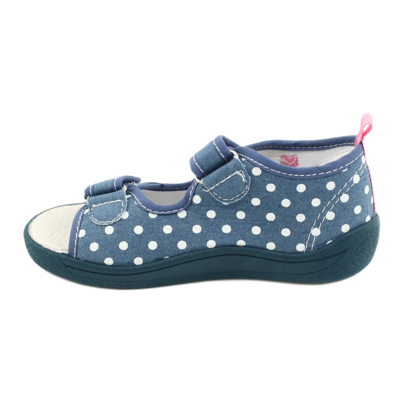 American Club Zapatillas, sandalias, calzado infantil americano, plantilla de piel blanco azul rosado 1