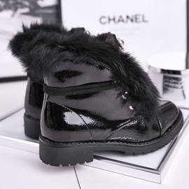 MSMG Botas Infantiles Lacada Cálida Negra Ella negro 3