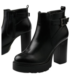 Botines negros con cremallera Forestcreek 1
