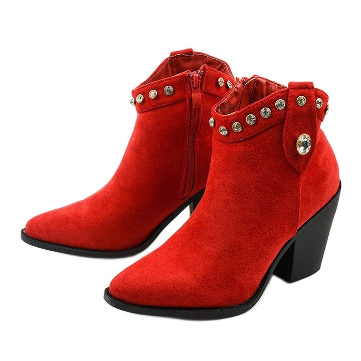 Botas vaqueras rojas con circonita Darnielle rojo 2 Botas vaqueras rojas con circonita Darnielle rojo 2