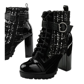 Botas de patchwork negras de Feramo negro 1