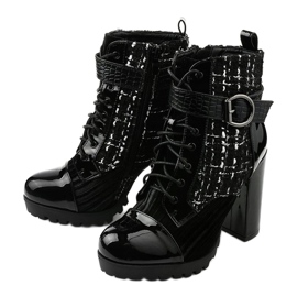 Botas de patchwork negras de Feramo negro 2