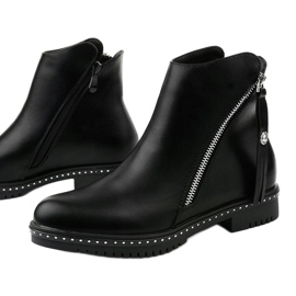Botas de mujer negras con cremallera, Nonarila negro 1
