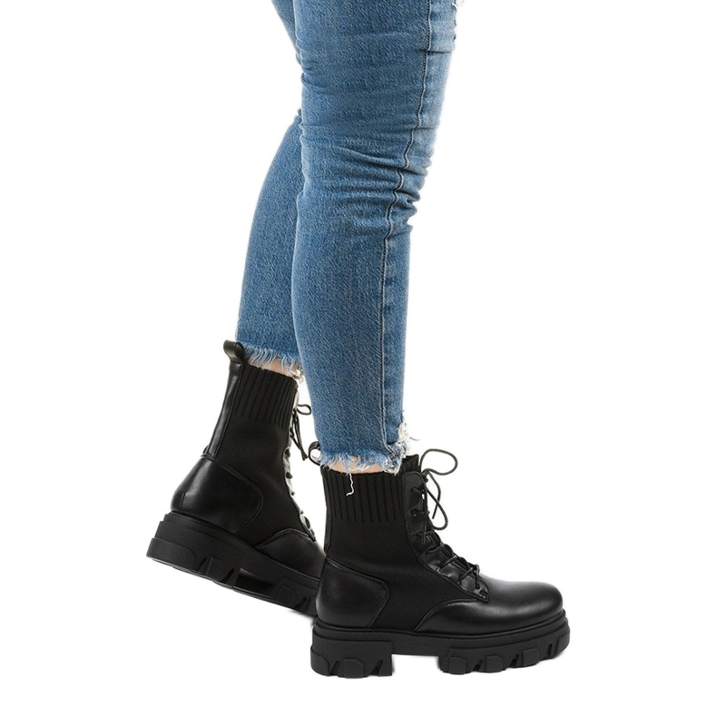 Botas de montaña negras en la plataforma Meadowcrest negro 1