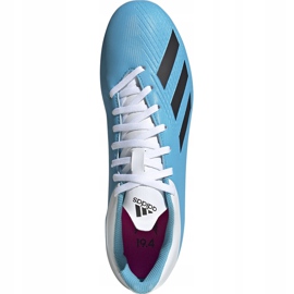 Botas de fútbol adidas X 19.4 FxG azul y blanco F35378 2