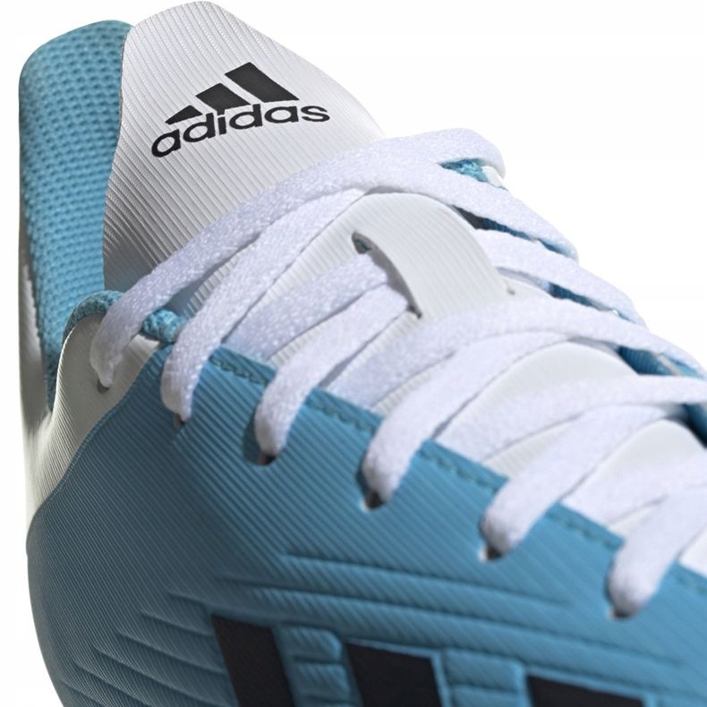 Botas de fútbol adidas X 19.4 FxG azul y blanco F35378 1