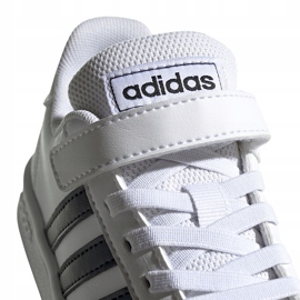 Zapatillas para niños adidas Grand Court C blancas y negras EF0109 blanco 4