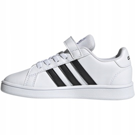 Zapatillas para niños adidas Grand Court C blancas y negras EF0109 blanco 2