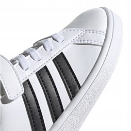 Zapatillas para niños adidas Grand Court C blancas y negras EF0109 blanco 3