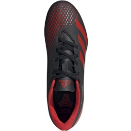 Botas de fútbol adidas Predator 20.4 Tf negras y rojas EE9585 blanco negro 1