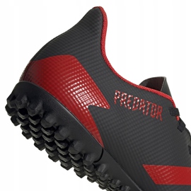 Botas de fútbol adidas Predator 20.4 Tf negras y rojas EE9585 blanco negro 4