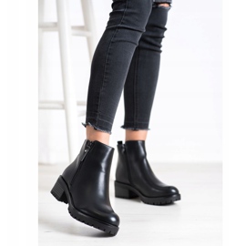 Ideal Shoes Cómodas botas negras negro 5