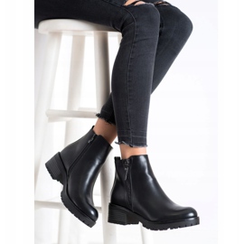 Ideal Shoes Cómodas botas negras negro 4