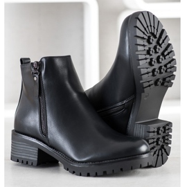 Ideal Shoes Cómodas botas negras negro 3