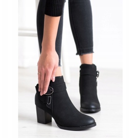 J. Star Botas casuales con hebilla negro 3