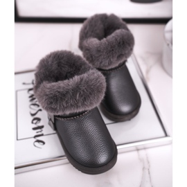 Apawwa Botas de nieve cálidas para niños con piel Marella gris 5