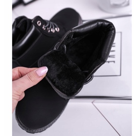 MSMG Botas gonzo cálidas negras para niños con tachuelas negro 5