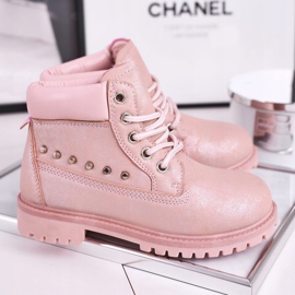MSMG Botas de Abrigo Infantil con Tachuelas Rosa Gonzo rosado 1