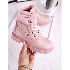 MSMG Botas de Abrigo Infantil con Tachuelas Rosa Gonzo rosado 2