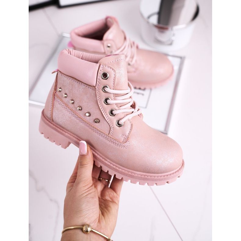 MSMG Botas de Abrigo Infantil con Tachuelas Rosa Gonzo rosado 2 MSMG Botas de Abrigo Infantil con Tachuelas Rosa Gonzo rosado 2