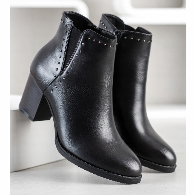 J. Star Botas clásicas con adornos negro 1