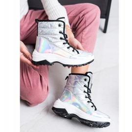 SHELOVET Cómodas botas de nieve Holo blanco multicolor 1