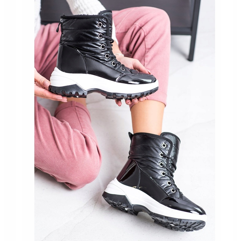 SHELOVET Cómodas botas de nieve negras negro 1 SHELOVET Cómodas botas de nieve negras negro 1