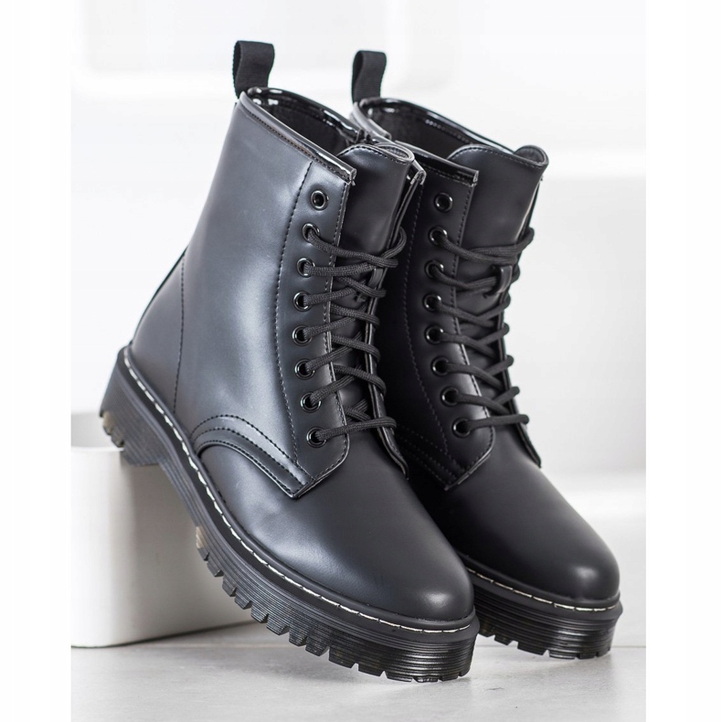 Weide Botas cálidas con cuero ecológico negro 1