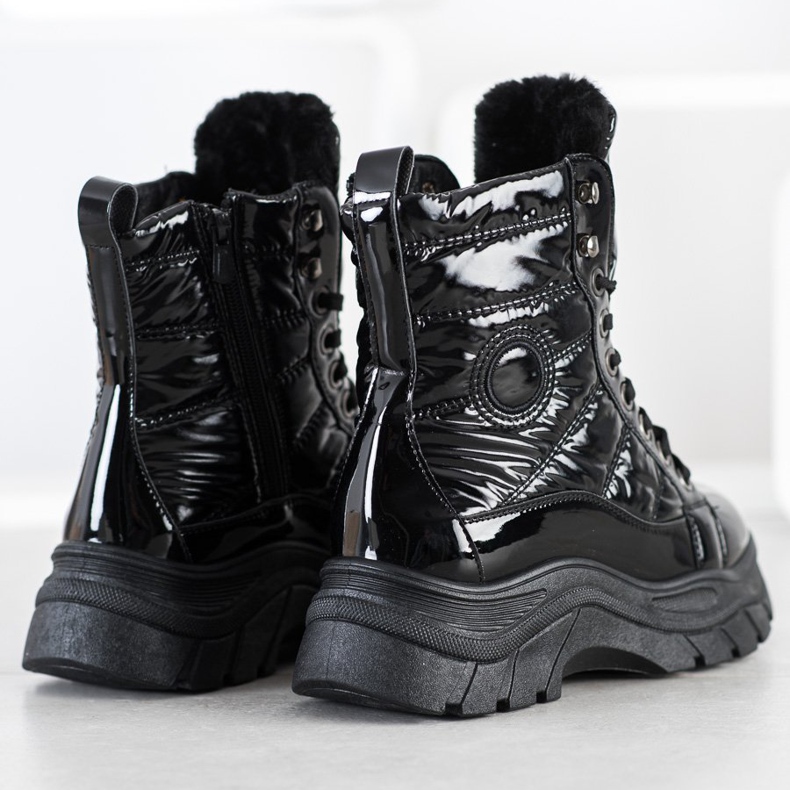 SHELOVET Trappers acolchados de moda negro 1