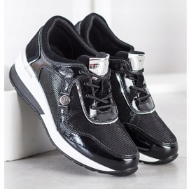 Zapatillas VINCEZA de piel negro 3