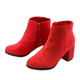 Botines rojos con purpurina en el poste de Slatemark 2